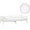 vidaXL Dagb&auml;dd med madrass 90x200 cm vit massiv furu