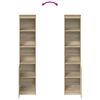 vidaXL Highboard Sonoma ek 37,5x35x180 cm konstruerat tr&auml;