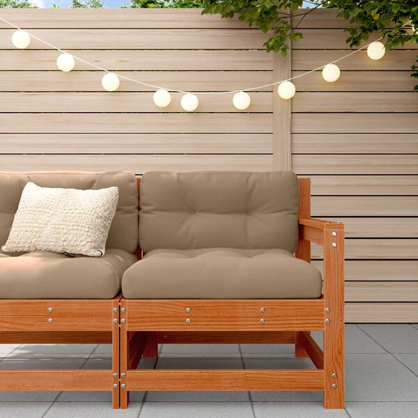 vidaXL Tr&auml;dg&aring;rdsh&ouml;rnssoffa Massivt furu VaxBrun