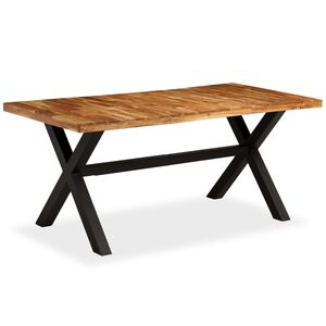 vidaXL Matbord massivt akacia- och mangotr&auml; 180x90x76 cm