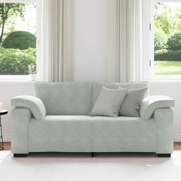 vidaXL Loveseat soffa ljusgrå 140 cm sammet