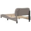 vidaXL Bed Frame with LED without Mattress "Hvar" Taupe 90x190 cm Fabric