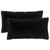 vidaXL Kudde med kudde HEERLEN 12 st Svart PV Fleece