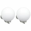 vidaXL Utomhus v&auml;gglampa 2 st Silver 29 x 25 x 33 cm