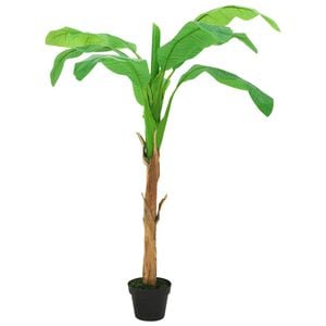 vidaXL Konstgjort banantr&auml;d i kruka 180 cm gr&ouml;n
