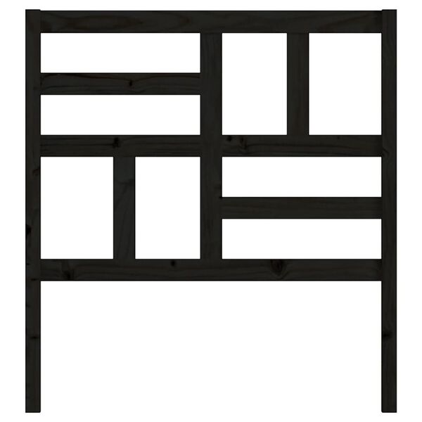 vidaXL Sänggavel svart 96x4x104 cm massiv furu