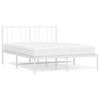 vidaXL S&auml;ngram med huvudgavel metall vit 160x200 cm