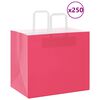 vidaXL Papperspåsar 250 st med handtag rosa 32x22x28 cm