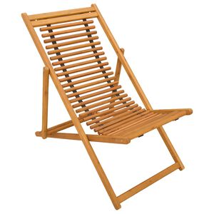 vidaXL Deck Chair 3 Position Massiv Eukalyptus Tr&auml; Naturlig