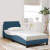 vidaXL Bed Frame with Headboard "Dover" Blue 90x190 cm Velvet