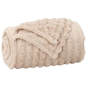 vidaXL Kastfilt Beige 150 x 130 cm 0.5 kg Fleece