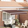 vidaXL Markis manuellt infällbar 300x250 cm brun