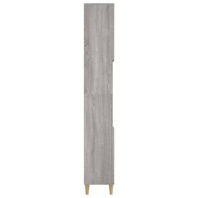 vidaXL Badrumsskåp grå sonoma 30x30x190 cm konstruerat trä