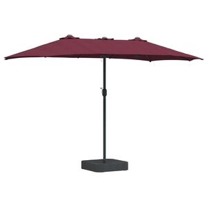 vidaXL Tr&auml;dg&aring;rdsparasol Bordeaux R&ouml;d 385 x 209 x 244 cm Polyester