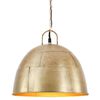 vidaXL H&auml;nglampa industriell vintage 25 W m&auml;ssing rund 31 cm E27