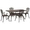 vidaXL Tr&auml;dg&aring;rdsm&ouml;belset 5 pcs Brons Aluminium