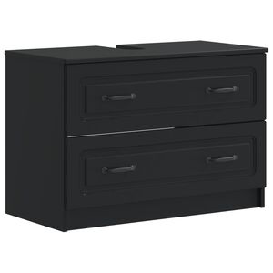 vidaXL Badrumssk&aring;p med handfat UTRECHT Svart 82 x 41 x 56 cm