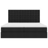 vidaXL F&ouml;rvaringss&auml;ng med madrass Svart 200 x 200 cm Konstl&auml;der