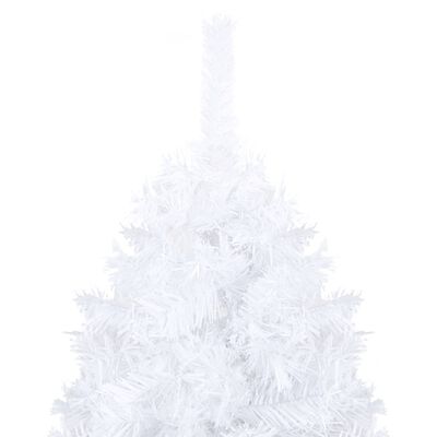 vidaXL Plastgran med LED och julgranskulor vit 180 cm PVC