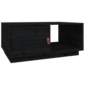 vidaXL Soffbord svart 80x50x35,5 cm massiv furu