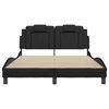 vidaXL Bed Frame "Viana" with LED without Mattress Black 140x200 cm