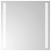 vidaXL LED Badrumsspegel med spegel Transparent 40 x 40 cm h&auml;rdat glas