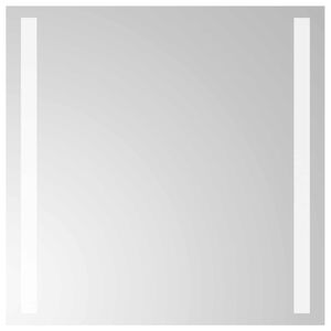 vidaXL LED Badrumsspegel med spegel Transparent 40 x 40 cm h&auml;rdat glas