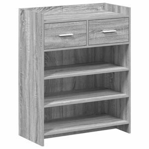 vidaXL Skosk&aring;p 73,5 x 36 x 92 cm Konstruerat tr&auml; Gr&aring; Sonoma