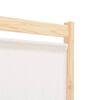 vidaXL Rumsavdelare 4 paneler 160x170x4 cm gräddvit tyg