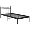 vidaXL Sängram utan madrass svart metall 90x200 cm