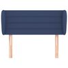 vidaXL Sänggavel med kanter blå 83x23x78/88 cm tyg
