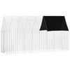 vidaXL Kaninbur Silver 400 x 100 x 210 cm Galvaniserat st&aring;l