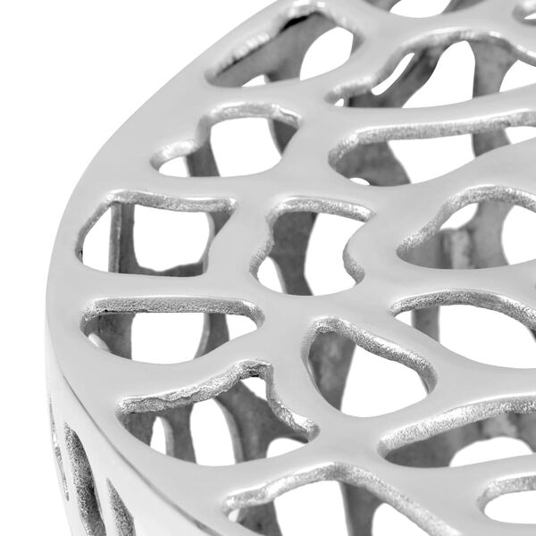 vidaXL Soffbord gjuten aluminium 70x30 cm silver