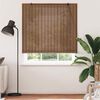 vidaXL Rullgardin med gardiner Brun 150 x 220 cm Bambu