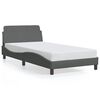 vidaXL Bed Frame "Dover" Dark Grey 100x203 cm Fabric
