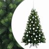 vidaXL Konstgjord julgran med kulor 120 cm 150 LED-lampor Varmvit
