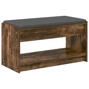 vidaXL Hallb&auml;nk R&ouml;kt Ek 83 x 38 x 45 cm Konstruerat Tr&auml; och Tyg