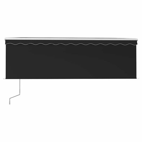 vidaXL Manuell markis med rullgardin 4,5x3m antracit