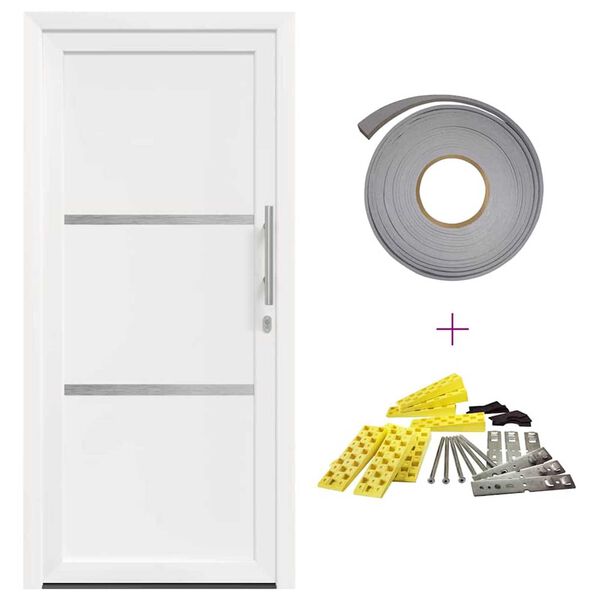 vidaXL Framdörr Antracit PVC