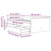 vidaXL S&auml;ngram med l&aring;da med lagring Svart Ek 90 x 190 cm Massiv furu