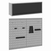 vidaXL Verktygsskåp och pegboard-set 3 pcs Svart 100 x 25 x 115 cm