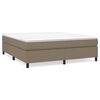 vidaXL Rams&auml;ng med madrass taupe 180x200 cm tyg
