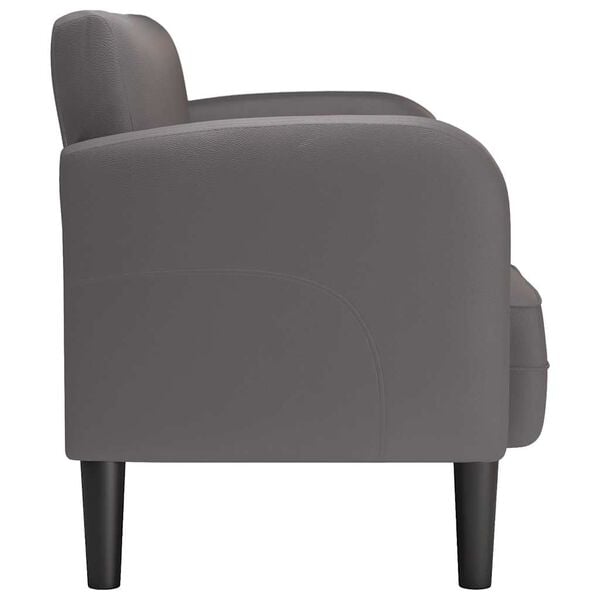 vidaXL Loveseat soffa gr&aring; 110 cm konstl&auml;der
