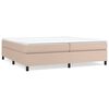 vidaXL Boxspring-s&auml;ngram cappuccino 200x200 cm konstl&auml;der