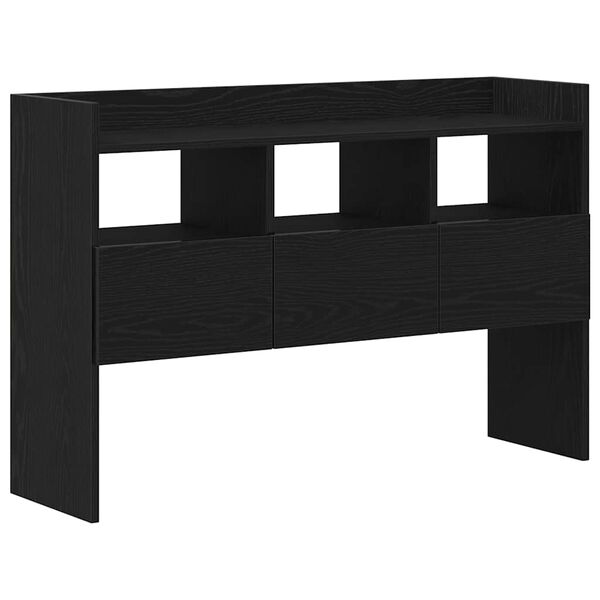 vidaXL Sideboard med låda Svart Ek 105 x 30 x 70 cm Konstruerat trä