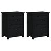 vidaXL S&auml;ngbord 2 st svart 50x35x61,5 cm massiv furu