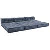 vidaXL Modul&auml;r soffa Geometriskt 4 pcs Indigo 70 x 70 x 56 cm tyg