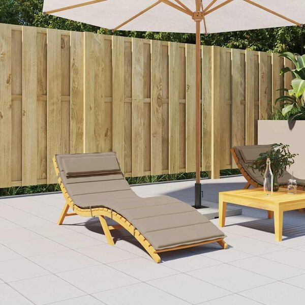 vidaXL Dyna till sols&auml;ng taupe 180x60x4 cm oxfordtyg