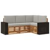vidaXL Utomhussoffset 4 st Polyester