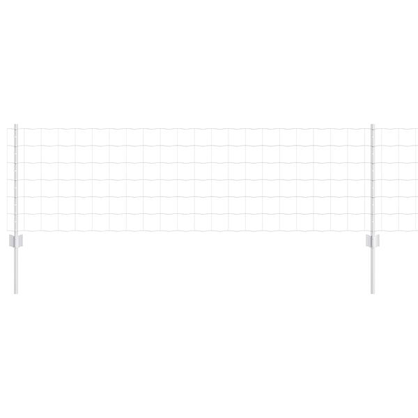vidaXL St&auml;ngsel med stolpe Silver 0,6 x 25 m St&aring;l